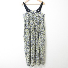mina perhonen pair drops camisole dress camisole dress 36 yellow navy Women USED
