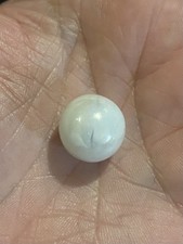 Akro Agate White Slag Marble 1/2