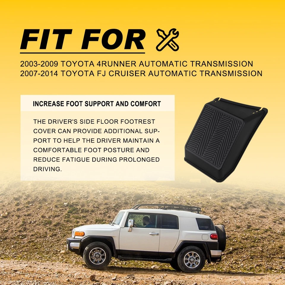 Cubierta de reposapiés del lado del conductor 58190-35030 apta para Toyota FJ Cruiser 2007-2014 Foto 3 de 4