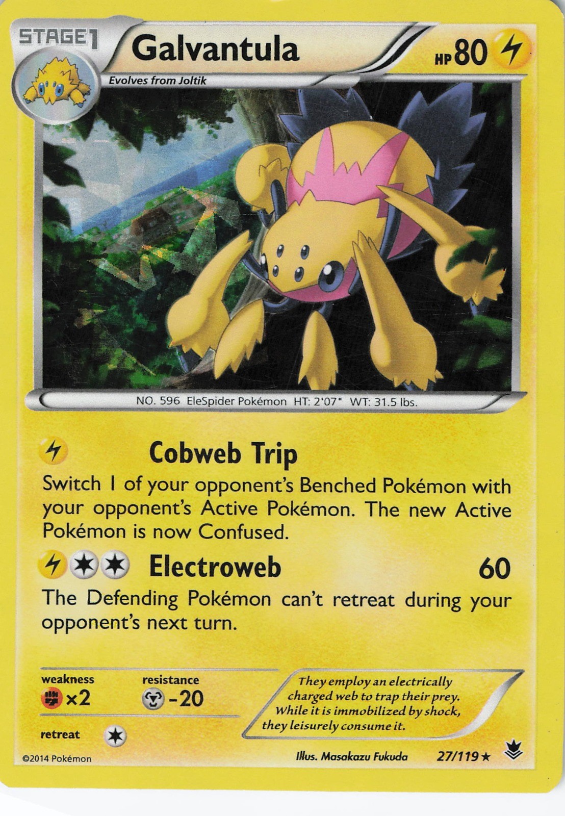 Galvantula Rare XY - Phantom Forces 27/119