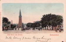 GRAHAMSTOWN, SOUTH AFRICA - HIGH ST. - POSTED IN 1903 ~ AN OLD POSTCARD #253577