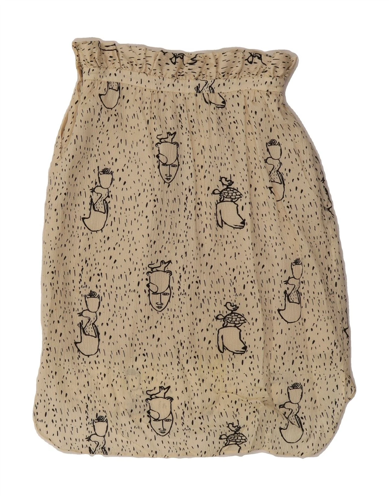 OFF WHITE Gonna asimmetrica donna JC DE CASTELBAJAC EU 36 piccola W26 bianco sporco DF08