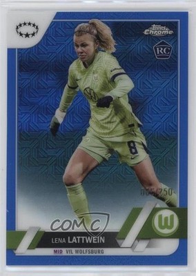 2022 Chrome UEFA Women's Champions League /250 Lena Lattwein #37 Rookie RC 0i7k