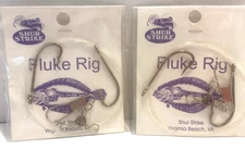 Lot of 2 Packs of Shur Strike Fluke Rig #02714 Bronze Hooks NIP