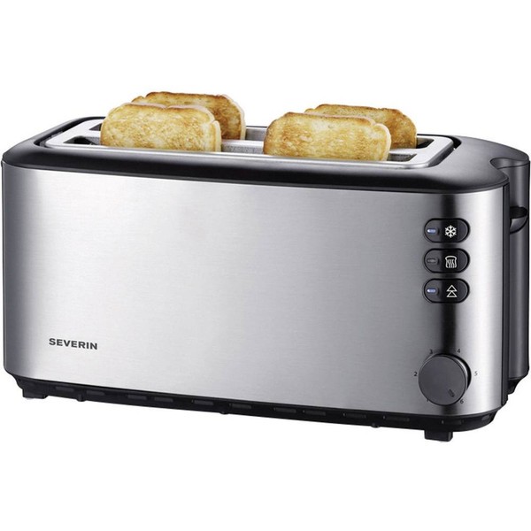 Severin At 2509 Doppel-Langschlitztoaster Mit Eingebautem BröTchenaufsatz-image