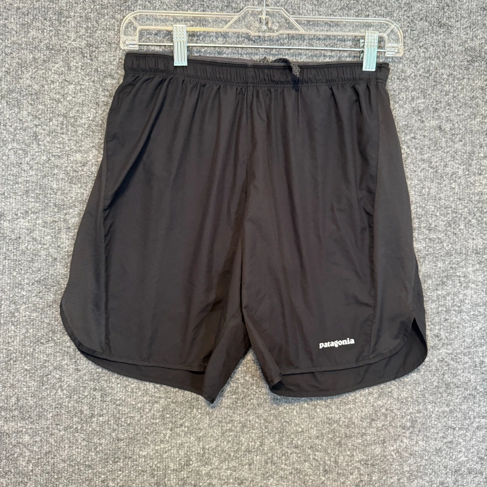 Pantalones Cortos Patagonia Para Hombres Pequeños Negros Strider Pro Cintura Elastizada Atletismo Foto 3 de 4
