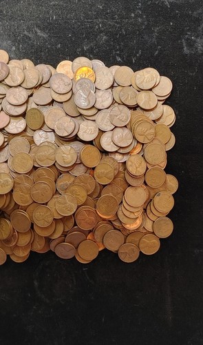1000 Copper 1940 thru 1958 Lincoln Wheat Cents Pennies with BU mixed in Z006 - Picture 5 of 6
