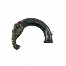 Antique Brass Elephant Victorian Only Handle For Wooden Walking Stick Cane