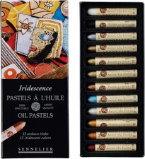 Sennelier Oil Pastel Set, 12 Count , Multicolor Office Product, Iridescent Set