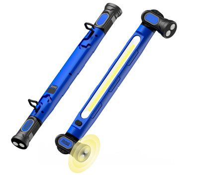Barra luz capó 3000LM LED magnética recargable 5200mAh con ganchos.  Azul