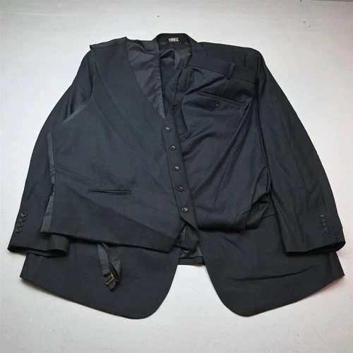 Caravelli 56L 42x34 Gray 3 Piece Vest Mens Jacket Pants Suit