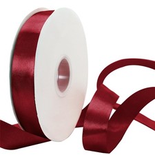 100 Yards 1Inch Burgundy Satin Ribbon Roll for Gift Wrap Wedding Craft