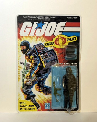 GI Joe Firefly 1983 v1 *RECARD ON REPRO CARD, NOT MOC!* Cobra Near Mint!