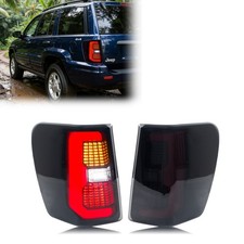 Led Tail Lights For Jeep Grand Cherokee 1999-2004 Black Rear Lamps Assembly