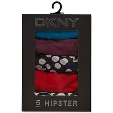DKNY Women's 5-Pk Litewear Cut Anywear Hipster Multi Size M 2228