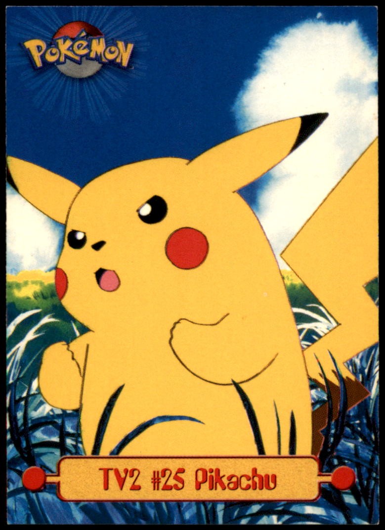 Pikachu - Red Topps Logo Topps Pokemon TV Animation Edition Series 1 TV2