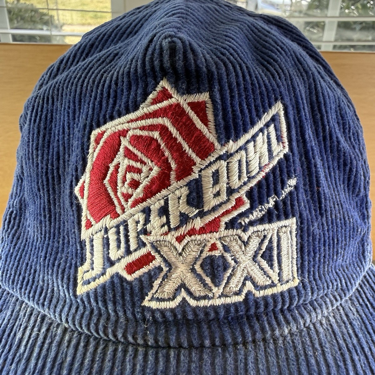VTG 80s Super Bowl XXI Sports Specialties Corduroy “The Cord” RARE