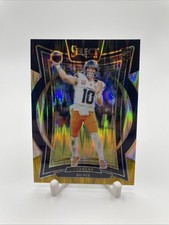 2024 Panini Select Bo Nix Rookie Concourse Black & Yellow Shock Prizm RC BRONCOS