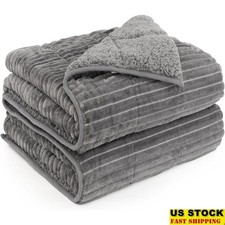 Weighted Blanket Sherpa Flannel Cozy Sleep Deep Relaxation Gift Adults New