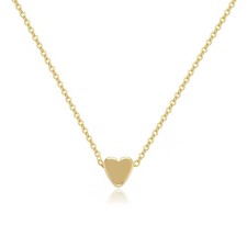 Gold Heart Necklaces for Women, Simple Small Heart Pendant Necklace Dainty 14k G