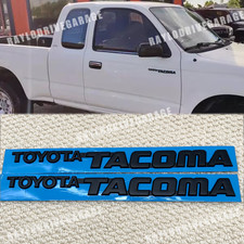 2pcs Door Side Fender Badges For 1995 - 2004 Tacoma Letters Emblems Matte Black