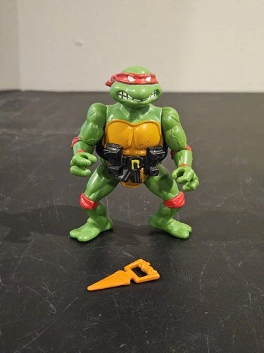 Vintage TMNT Teenage Mutant Ninja Turtles Figure Raphael 1988 Playmates Toys