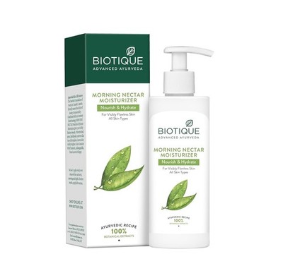 Biotique Morning Nectar Flawless Skin Moisturizer Dark Spots, Blackheads 190ml