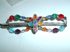 Small Lilla Rose Flexi Hair Clip Colorful Crystal Flower New w Tag