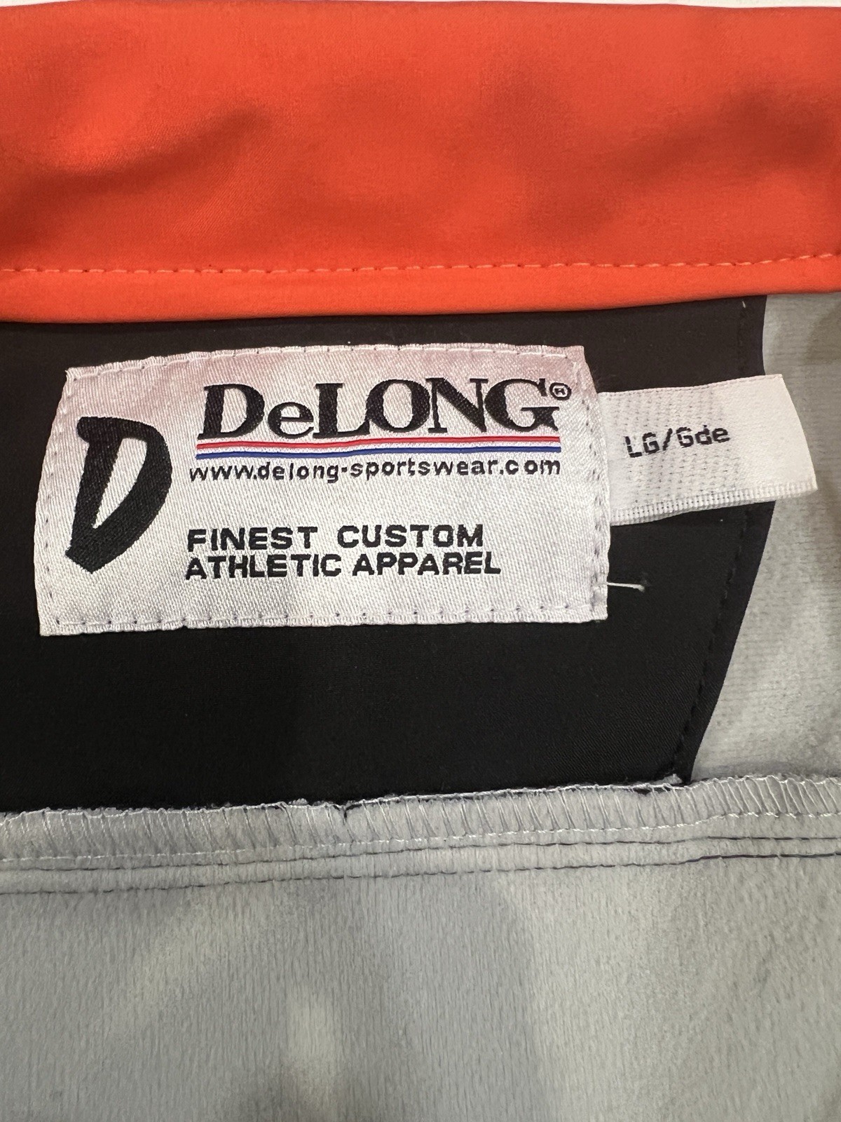 DeLong Athletic Softshell Jacket Large Black Oran… - image 5