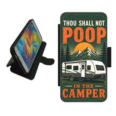 Fun Poop Camper Handyhülle Wallet für iPhone Samsung Flip Cover Caravan CMP1