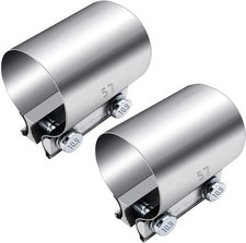 2PCS 2.25" Butt Joint Stainless Steel Clamp Band, 2.25" Universal 2.25