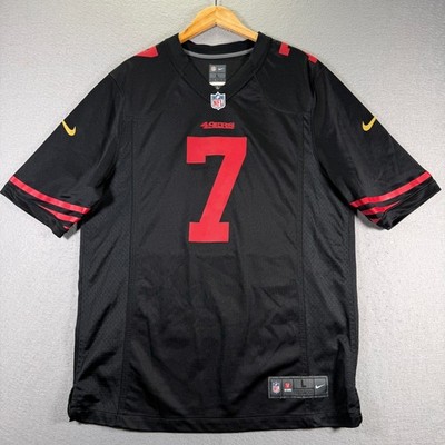 San Francisco 49ers Kaepernick #7 Jersey Black Red Mens Large Nike