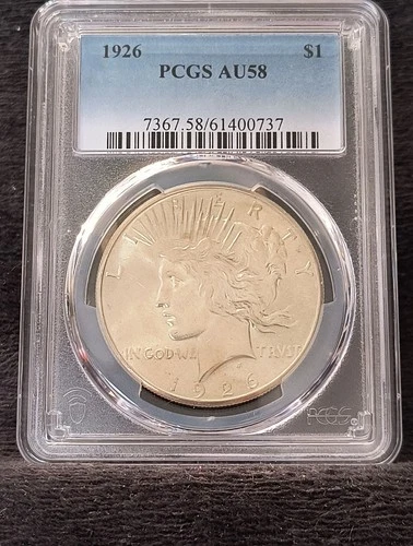 1926 Peace Dollar $1 PCGS AU58