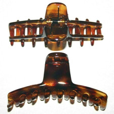 Long Hair Claw Jaw Tooth Clip Women French Tortoiseshell Brown Made in France