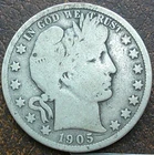 US 1905-S Barber Half Dollar  **