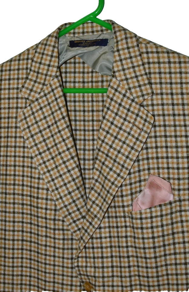 44XL BROOKS BROTHERS Men Vintage 3/2 Roll "Makers" Tweed Sport Coat blazer - Image 2 of 4