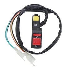 Universal 7/8" 22mm Handlebar Switch Start/Kill Button with Ignition Switch 