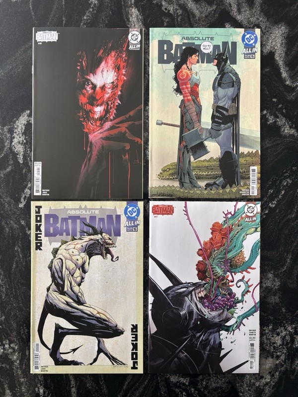 DC Absolute Batman 15A & Jock variant,  16A, 17 Canette variant - 4 comic Lot