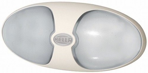 Plafonnier Intérieur HELLA 2JA 009 037-027 - 24V - P21W/R10W - Montage Encastré - Voyant Clair