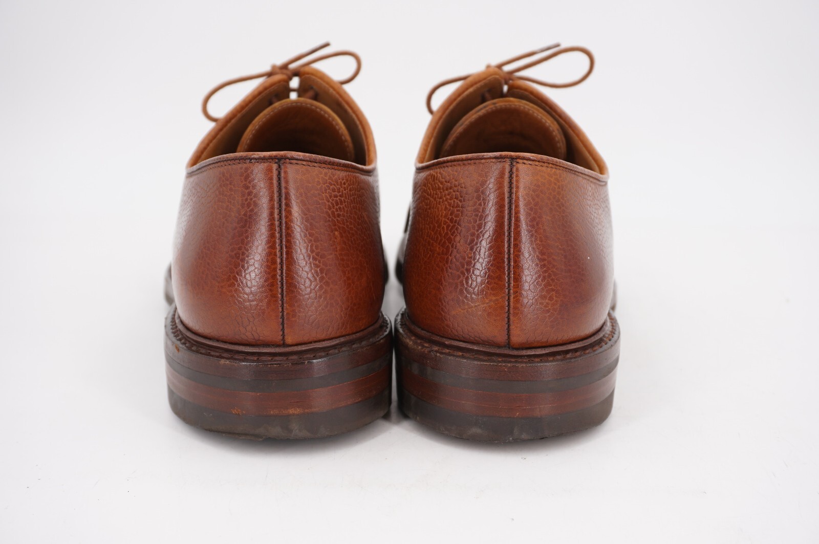 SAOLA $685 CROCKETT & JONES GRASMERE UK 10 E US 11 DERBY CASTAGNA MARRONE SCOTCHGRAIN