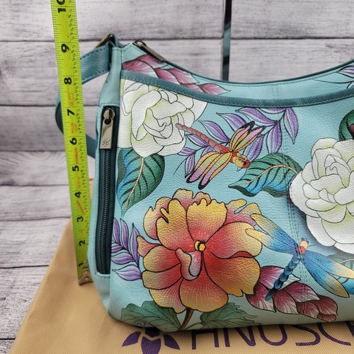Bolso de Hombro Hobo de Cuero Anuschka-Libélula Mágica + Cartera Bandolera - Imagen 10 de 23