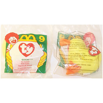 TY McDonalds Teenie Beanie - #9 QUACKS the Duck (1997) (4 inch) - Neu im Beutel - Bild 1 von 1