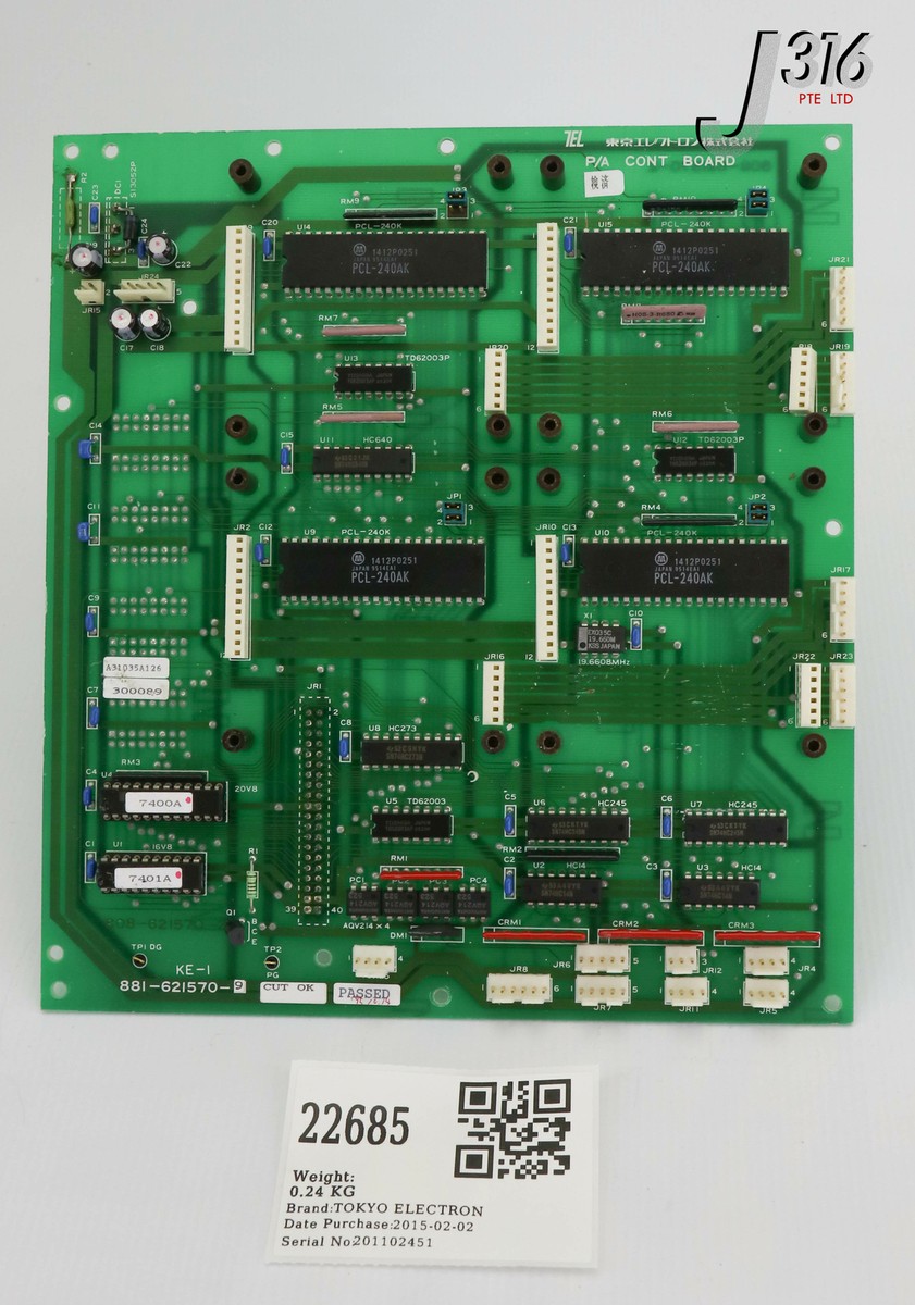 22685 TEL PCB PRE-ALIGNMENT CTRL BD 808-621570-2 KE-1 881-621570-9