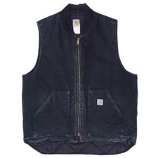 Vintage Carhartt Quilted Lined Work Vest Black
