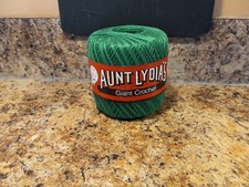 1 Aunt Lydia's Giant Crochet Thread 100 Mercerized Cotton 210 Green 350 yards