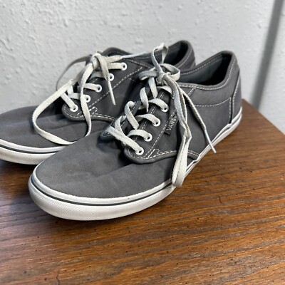 Vans Shoes Womens Gray White Low Top Lace Up Sneakers