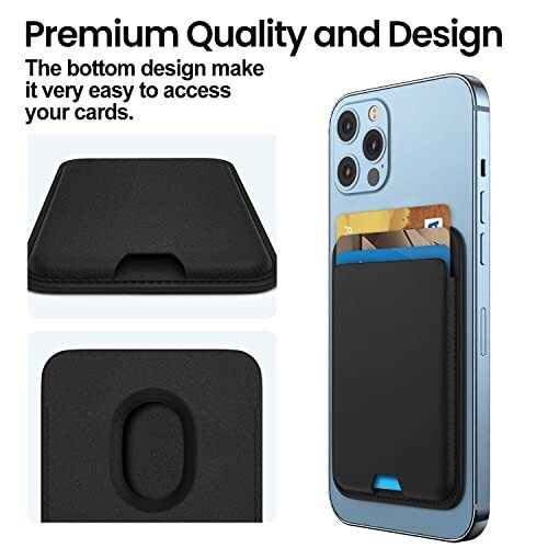 Magnetic Wallet Card Holder Compatible with Apple MagSafe Wallet for iPhone Red - Picture 7 of 8