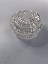 Vintage Crystal Oval Dish & Lid