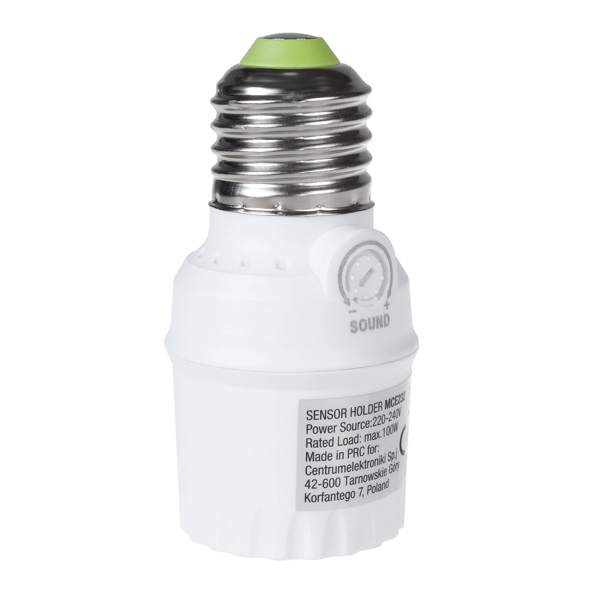 Portalampada E27 con sensor de sonido máximo 100W Maclean Energy MCE232 30dB