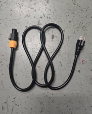 5' 14/3 Male Edison To Black/Yellow Seetronic Powercon True 1 Power Cable NEW